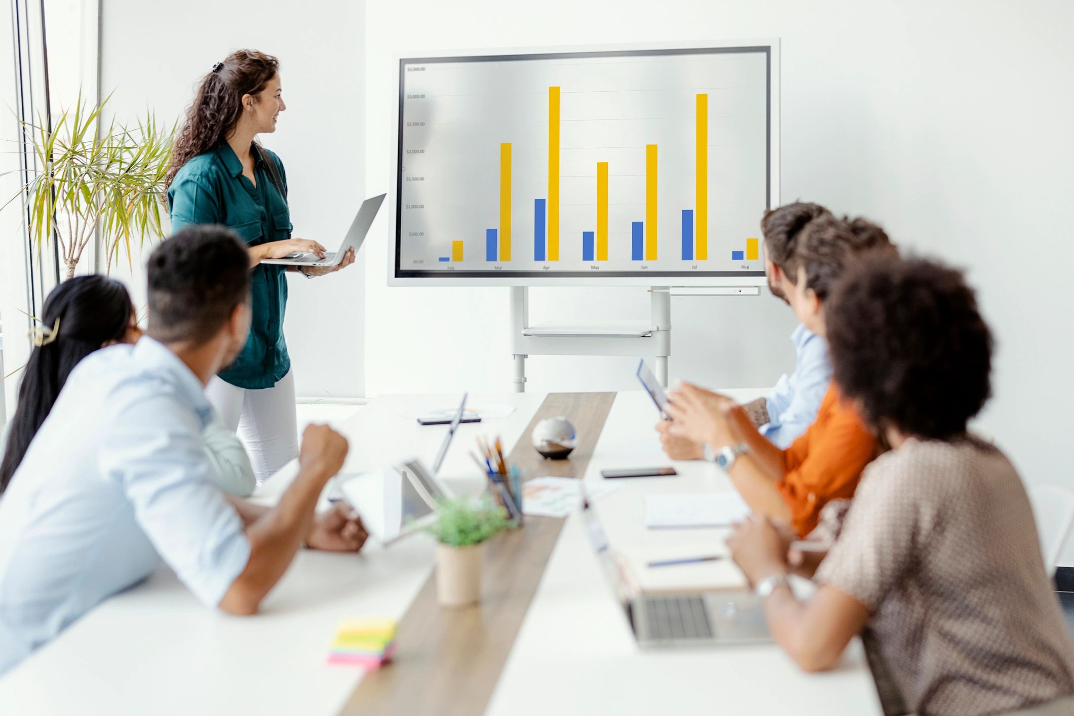 modern trading company office team