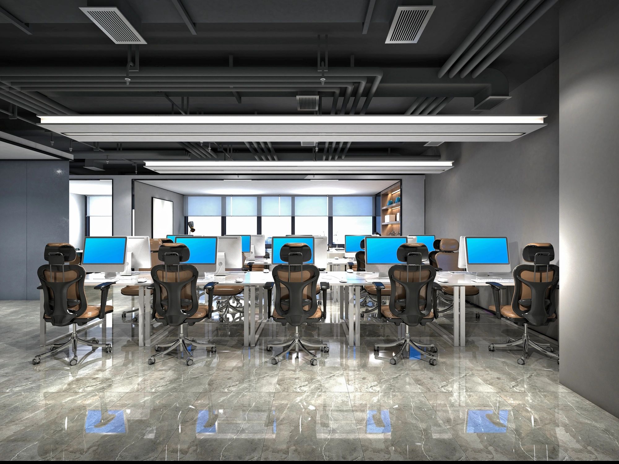 modern trading company office